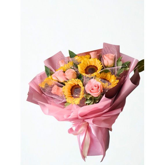 Ramalhete Roses & Sun - Luz de Fada