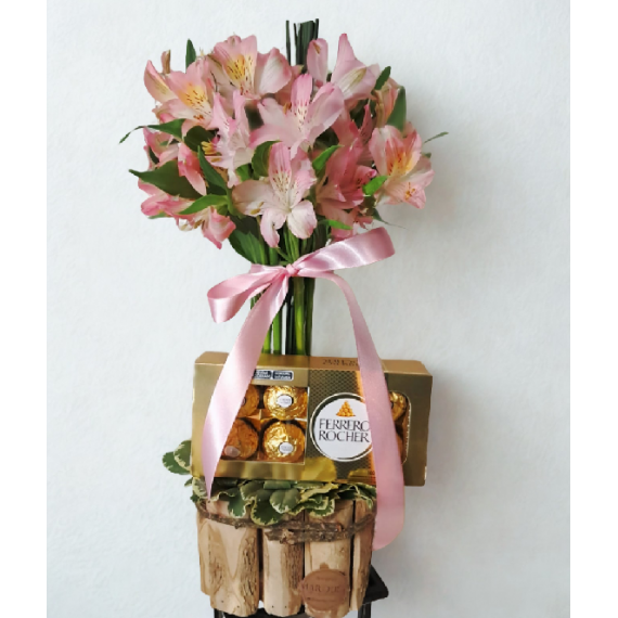 TOPEARIA DE ALSTROEMÉRIAS + FERRERO ROCHER